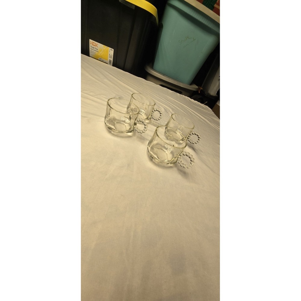 VTG  HAZEL ATLAS BALL HANDLED SET OF FOUR CUPS